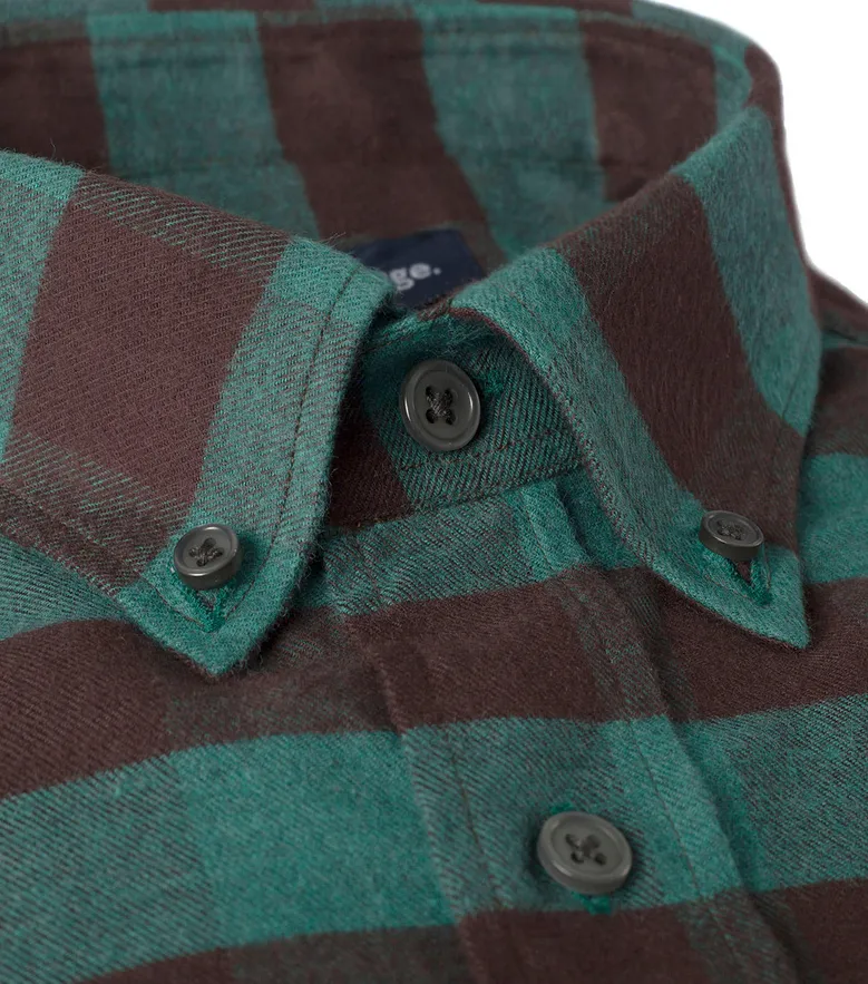 Chemise en flanelle à carreaux vert