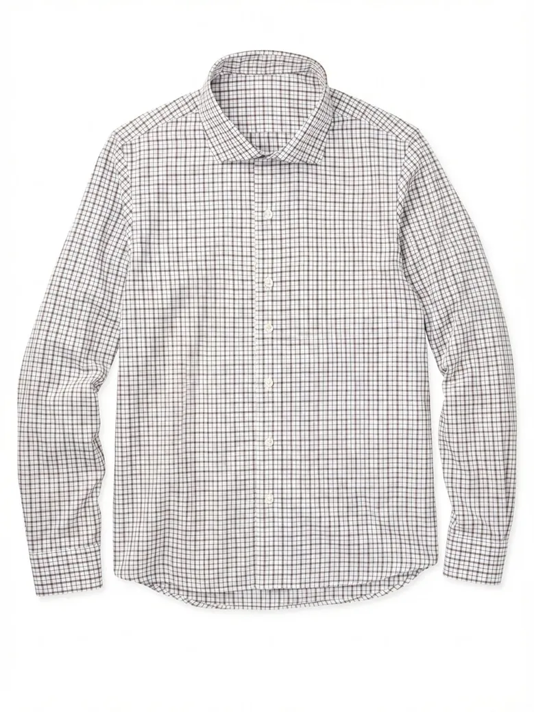 Twill à carreaux marron