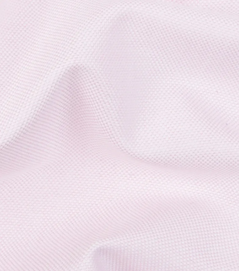 Chemise en Oxford américain épais uni rose pâle