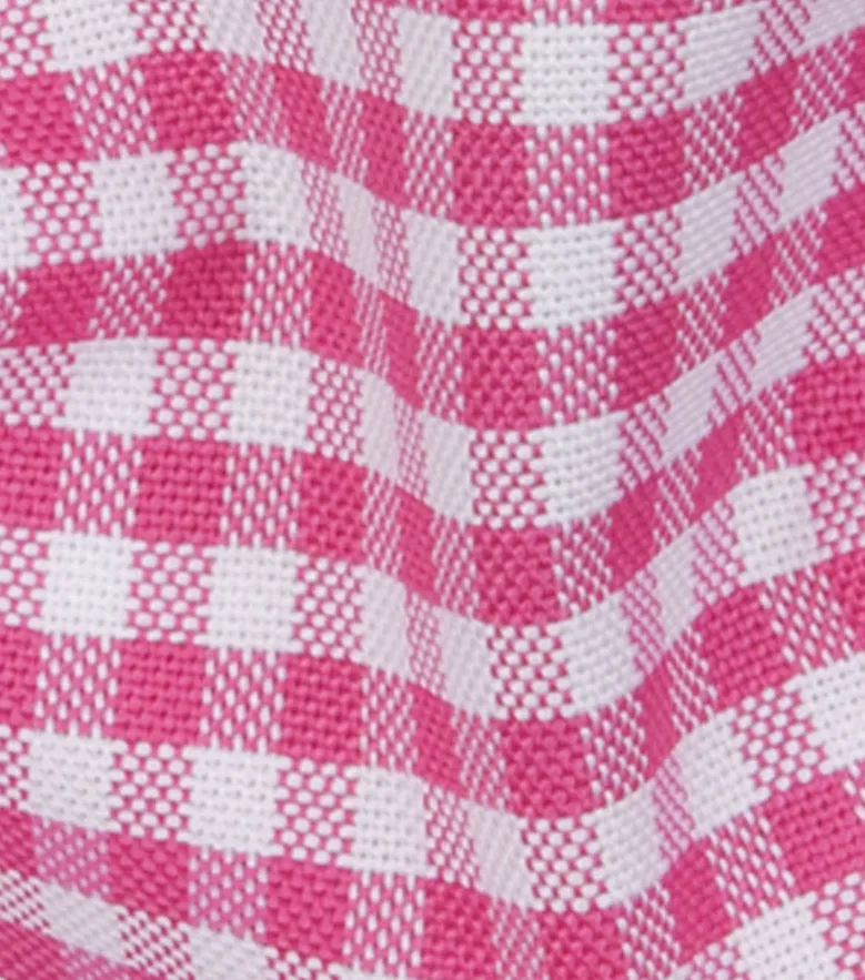 Oxford Américain à carreaux rose vif