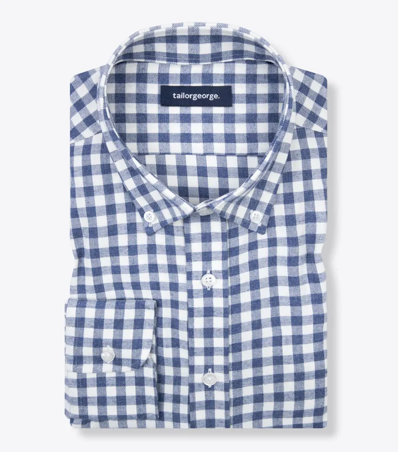 Chemise en flanelle à  carreaux bleus