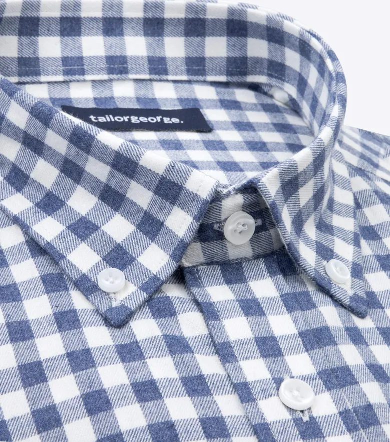 Chemise en flanelle à  carreaux bleus