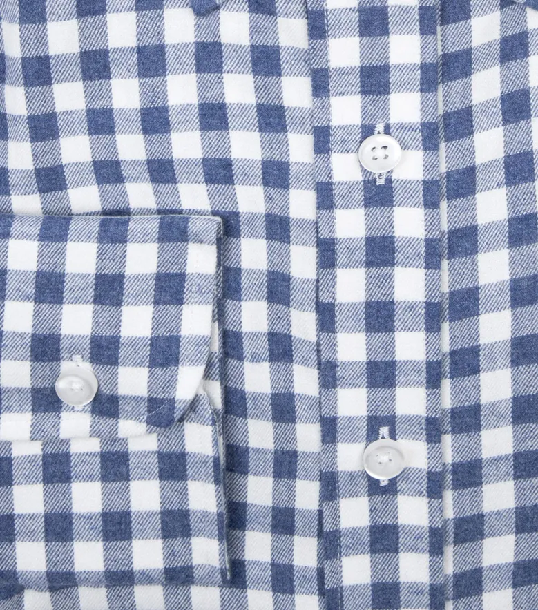 Chemise en flanelle à  carreaux bleus