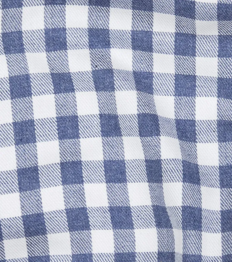Chemise en flanelle à  carreaux bleus