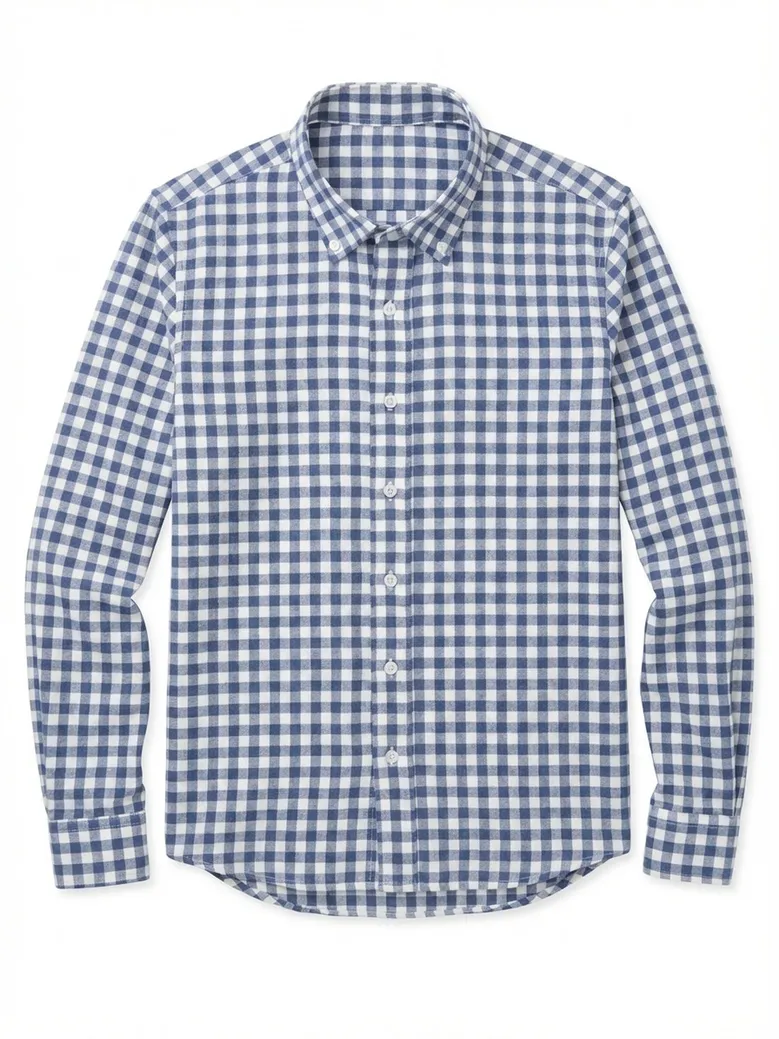Chemise en flanelle à  carreaux bleus