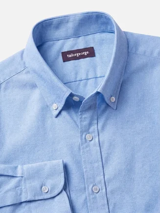 Schlichtes himmelblaues Flanell Hemd