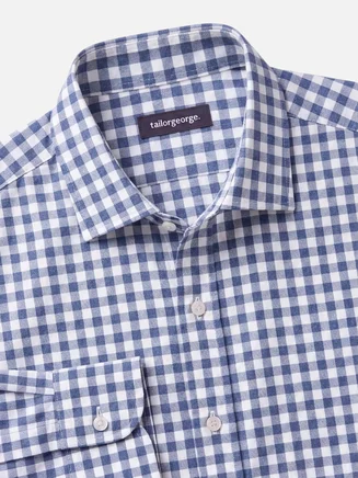 Chemise en flanelle à  carreaux bleus